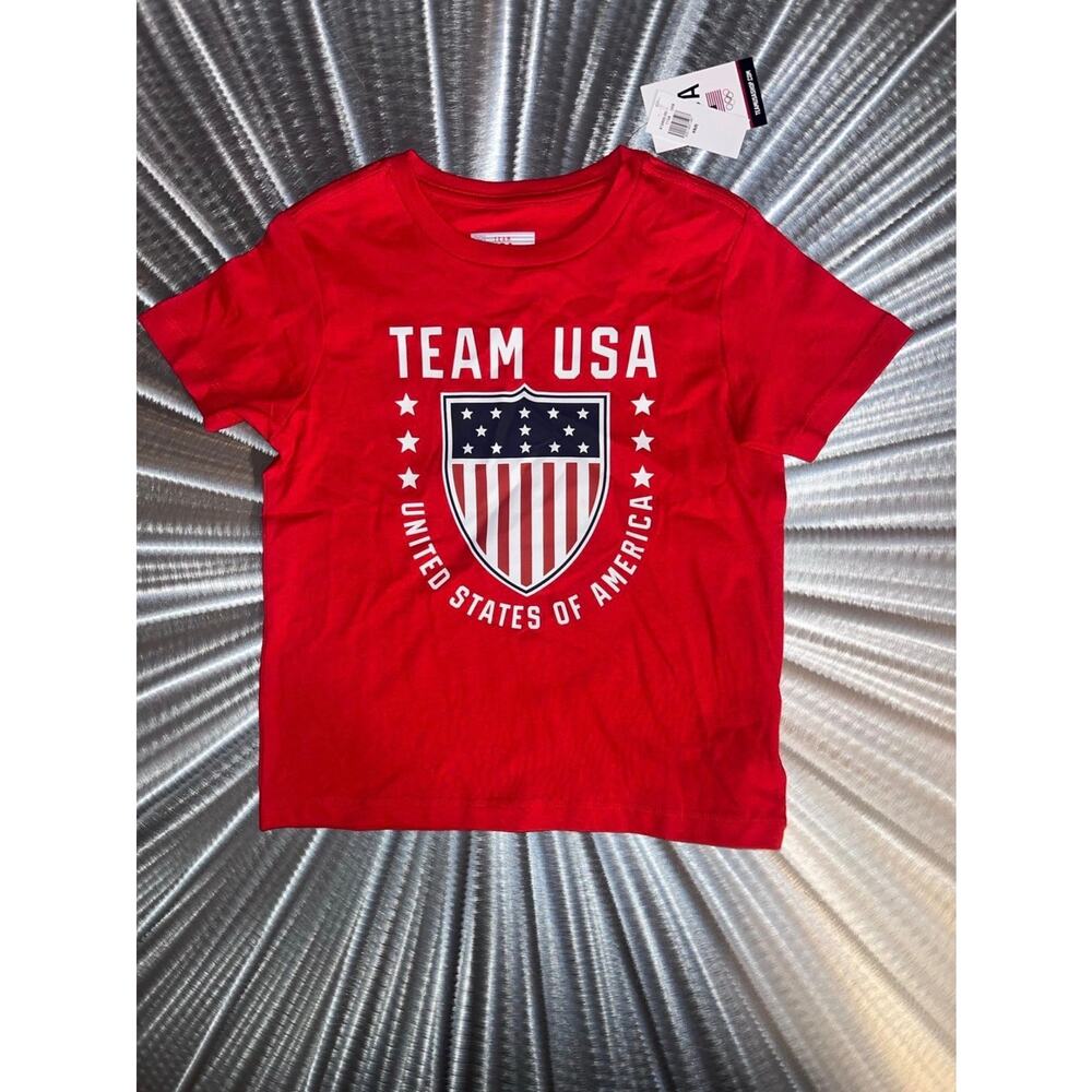 Team USA Boys XS (5) United States Olympics Red T-shirt - NEW!